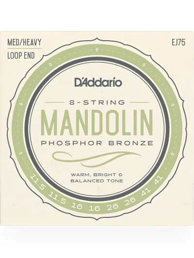 Струни для мандоліни D'Addario EJ75 Mandolin Phosphor Bronze Medium/Heavy (11.5-41)