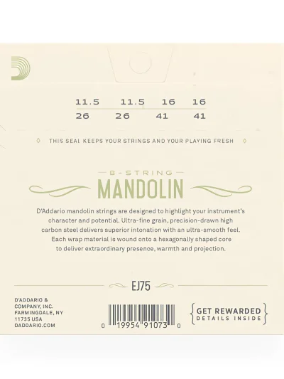 Струни для мандоліни D'Addario EJ75 Mandolin Phosphor Bronze Medium/Heavy (11.5-41)