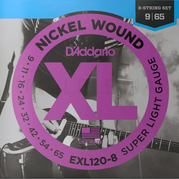 Струны D'Addario EXL120-8 XL Nickel Wound 8-String Super Light 09-65