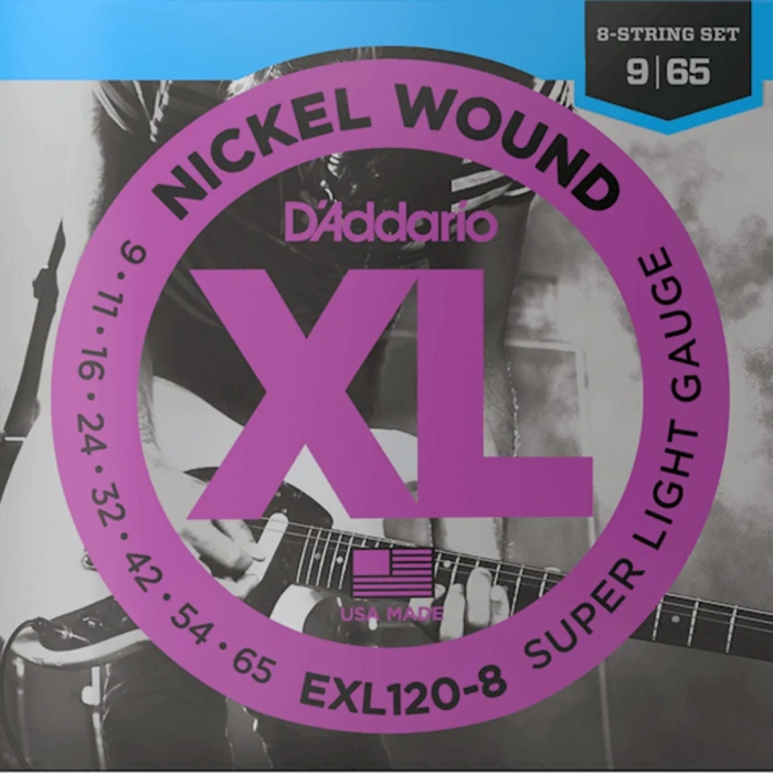 Струни Струни D'Addario EXL120-8 XL Nickel Wound 8-String Super Light 09-65