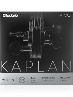 D'Addario KV310 4/4M Kaplan Vivo Violin String Set 4/4 Scale Medium Tension