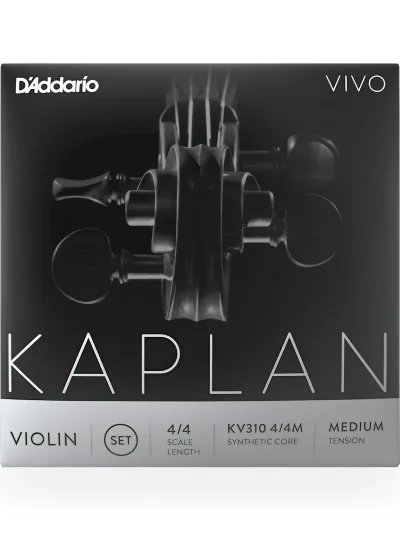 Струни для скрипки D'Addario KV310 4/4M Kaplan Vivo Violin String Set 4/4 Scale Medium Tension