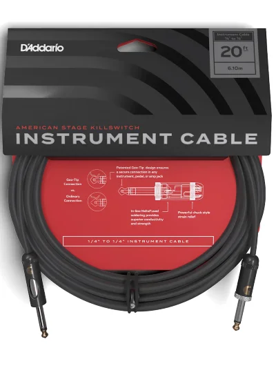 Інструментальний кабель D'Addario PW-AMSK-20 American Stage Kill Switch (6m)