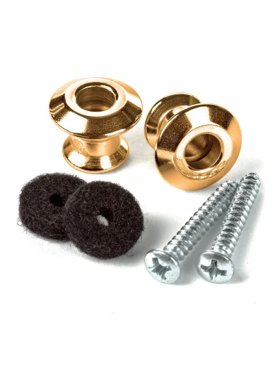Кріплення-гудзик Dunlop 2PSLS034G Straplok Dual Design Strap Button Set - Gold