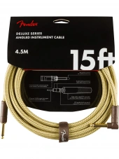 Fender Cable Deluxe Series 15' Angled Black Tweed Fender Cable Deluxe Series 15' Angled Black Tweed