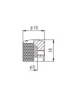 Ручка для потенціометра Paxphil NS052 Dome Control Knob Screw Type (Chrome)