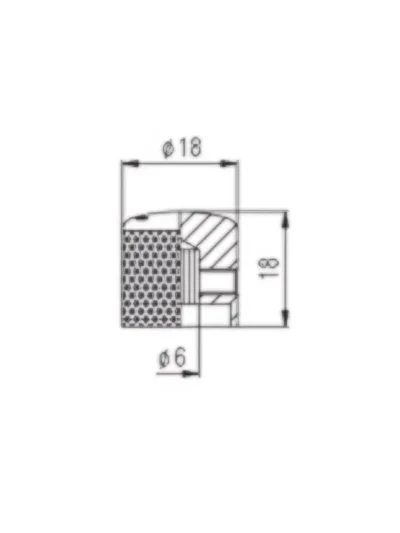 Ручка для потенціометра Paxphil NS052 Dome Control Knob Screw Type (Chrome)