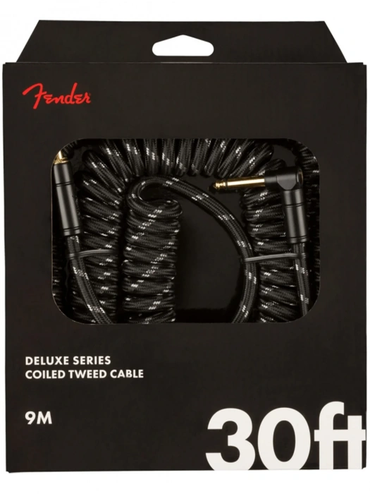 Fender Cable Deluxe Series Coil 30' Black Tweed