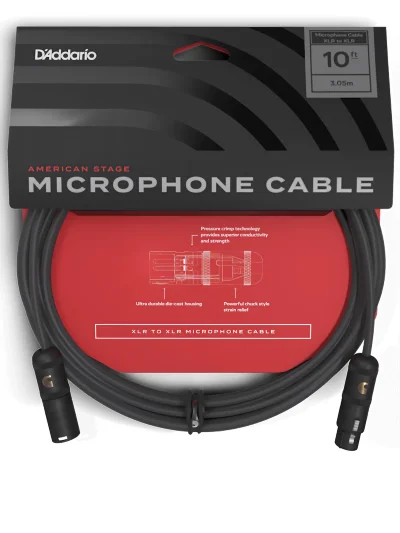 Мікрофонний кабель D'Addario PW-AMSM-10 American Stage Microphone Cable (3m)