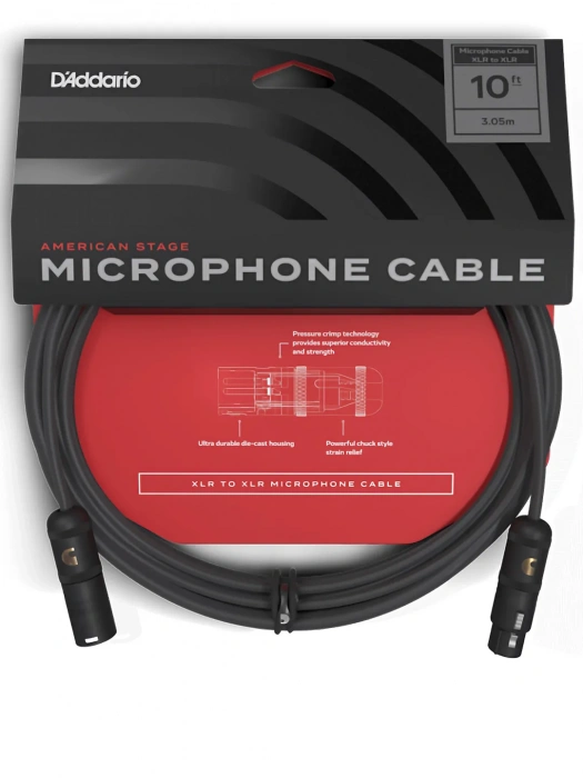 D'Addario PW-AMSM-10 American Stage Microphone Cable (3m)