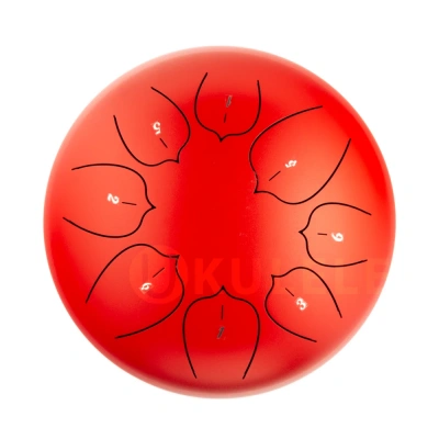 Hluru THL8-10 Red 10" (25см) 8 нот Tongue Drum Carbon Steel