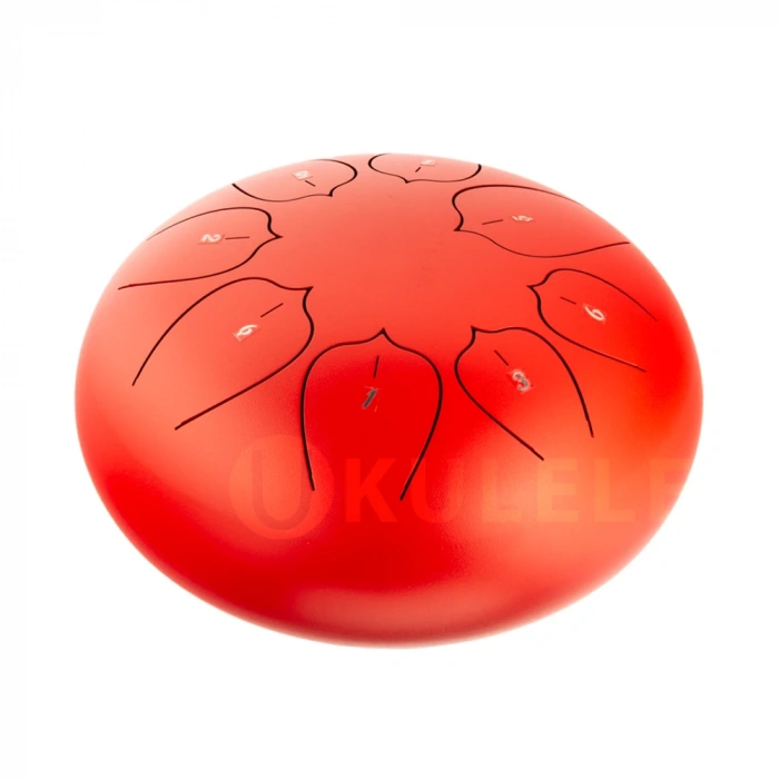 Hluru THL8-10 Red 10" (25см) 8 нот Tongue Drum Carbon Steel