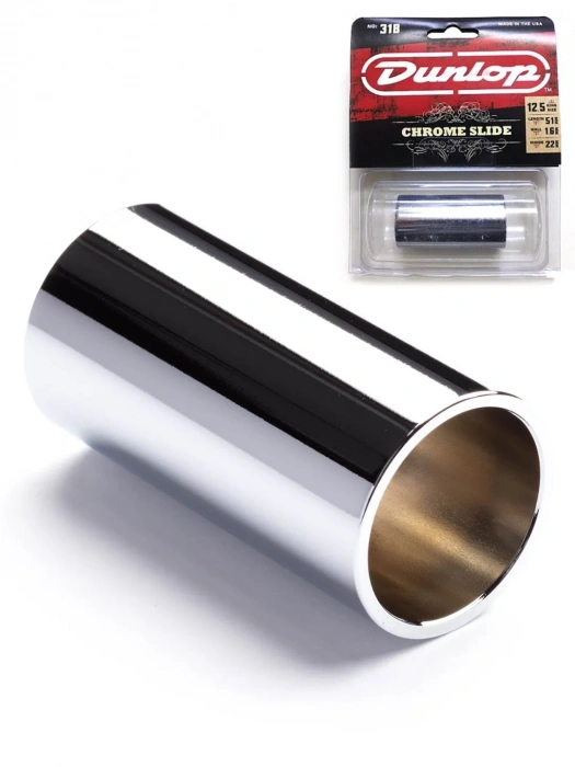 Dunlop 318 Chromed Steel Slide Large/Short