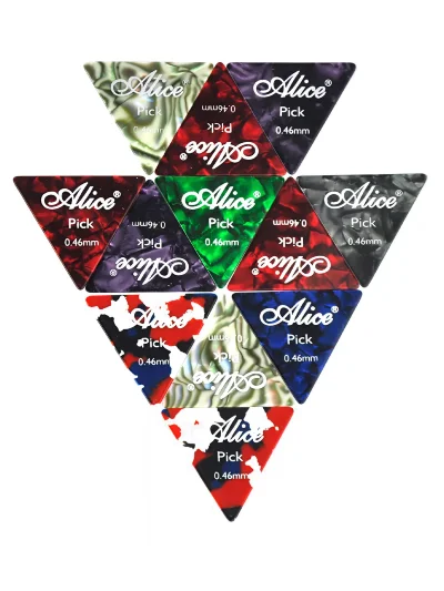 Медіатор Alice AP-L 0.46mm Colorful Celluloid Equilateral Triangle