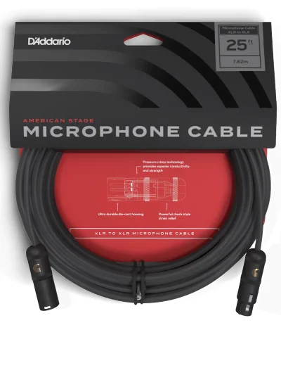 Мікрофонний кабель D'Addario PW-AMSM-25 American Stage Microphone Cable (7.5m)