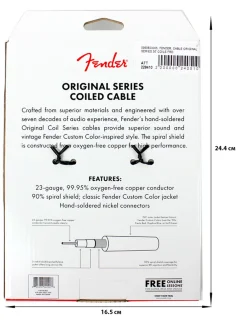 Fender Cable Original Series 30' Coils Fiesta Red