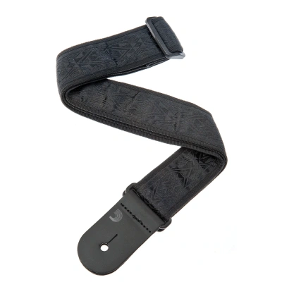 D&#039;Addario 50B01 Nylon Woven Guitar Strap (Black Satin)