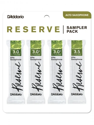 D'Addario DRS-J30 Reserve Alto Sax Reed Sampler Pack #3.0/3.0+/3.5
