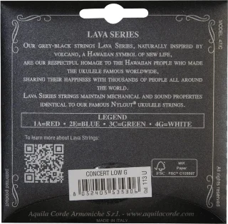 Aquila 113U Lava Concert Low G Ukulele Strings