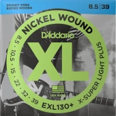 D'Addario EXL130+ XL Nickel Wound Extra Super Light Plus 08.5-39
