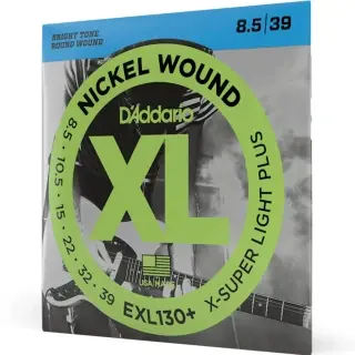 D'Addario EXL130+ XL Nickel Wound Extra Super Light Plus 08.5-39