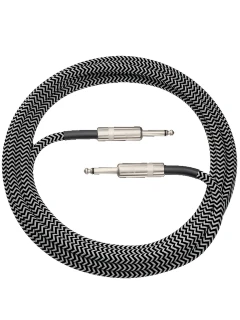 D'Addario PW-BG-10BG Custom Series Braided Instrument Cable Grey (3m)