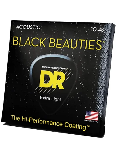 Струни DR BKA-10 Black Beauties Acoustic Extra Light 10-48