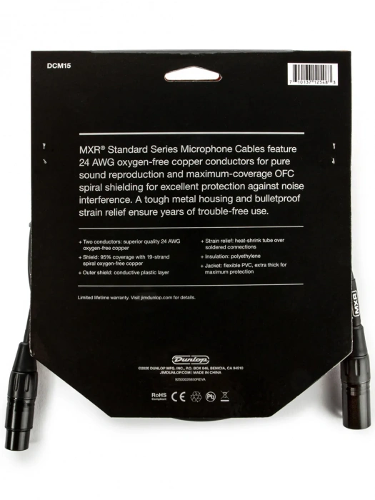 MXR DCM15 Microphone Cable 15ft (4.6m)
