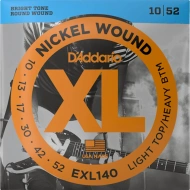 D'Addario EXL140 XL Nickel Wound Light Top/Heavy Bottom 10-52 D'Addario EXL140 XL Nickel Wound Light Top/Heavy Bottom 10-52