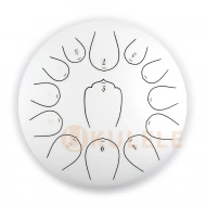 Hluru Huashu THL13-12 White 12" (30см) 13 нот Tongue Drum Carbon Steel Hluru Huashu THL13-12 White 12" (30см) 13 нот Tongue Drum Carbon Steel