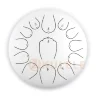 Глюкофон Hluru Huashu THL13-12 White 12" (30см) 13 нот Tongue Drum Carbon Steel
