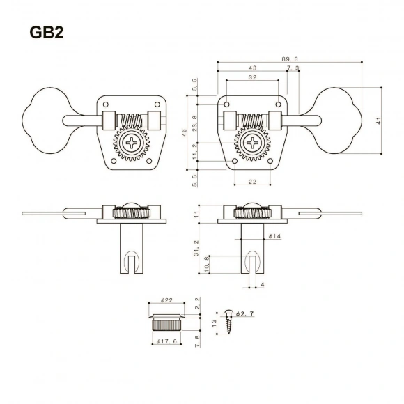 Кілки Gotoh GB2L N
