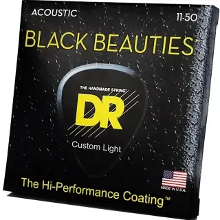 DR BKA-11 Black Beauties Acoustic Custom Light 11-50