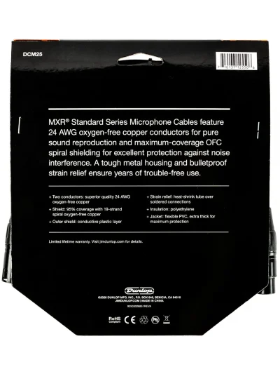 Мікрофонний кабель MXR DCM25 Microphone Cable 25ft (7.6m)