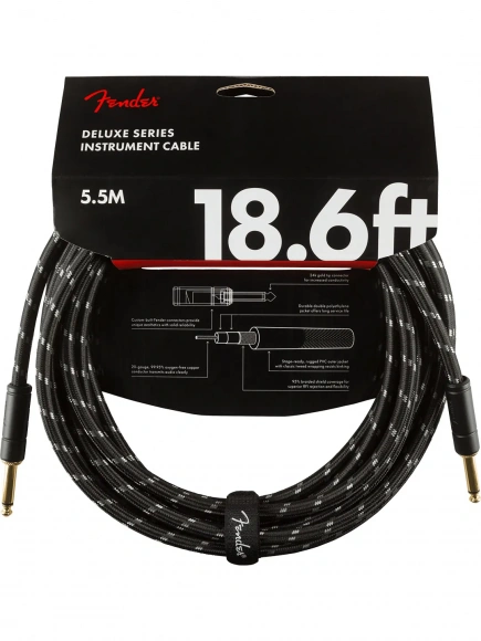 Кабель Fender Cable Deluxe Series 18.6' Black Tweed