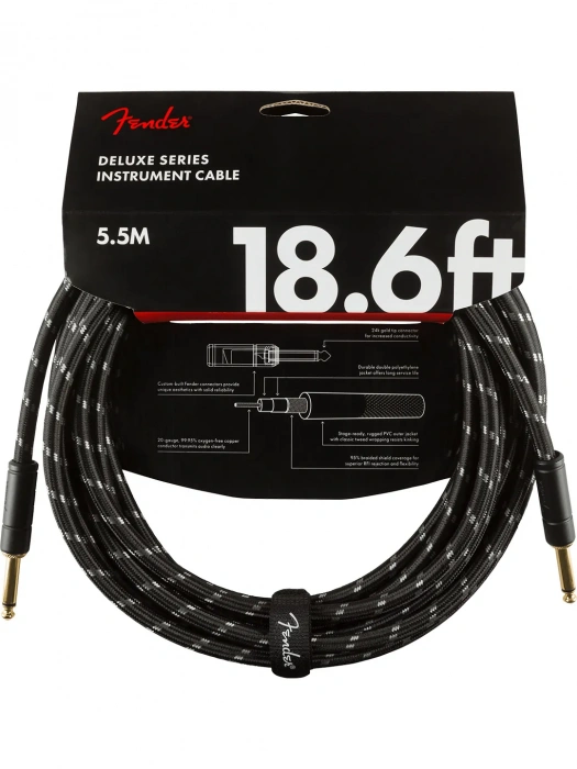 Кабель Кабель Fender Cable Deluxe Series 18.6' Black Tweed