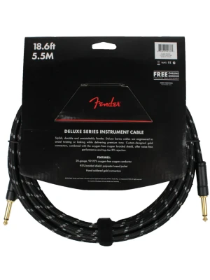 Інструментальний кабель Fender Cable Deluxe Series 18.6' Black Tweed