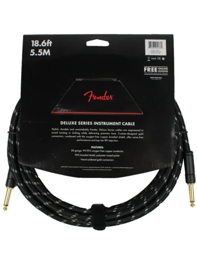 Інструментальний кабель Fender Cable Deluxe Series 18.6' Black Tweed