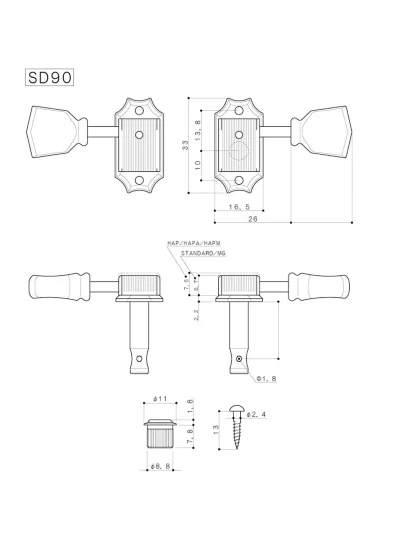 Кілки Gotoh SD90-SL N