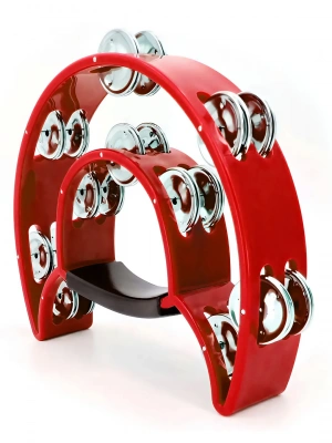 Maxtone 818 Dual Power Tambourine (Red)