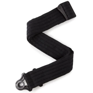 D'Addario 50BAL01 Auto Lock Guitar Strap (Black Padded Stripes)
