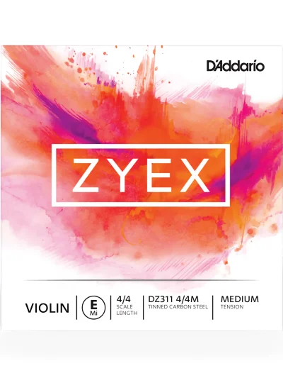 Струни для скрипки D'Addario DZ311 4/4M Zyex Violin String E 4/4 Medium Tension