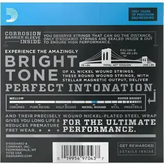 D'Addario EXL140-8 XL Nickel Wound Light Top/Heavy Bottom 8-String 10-74