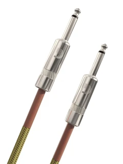 D'Addario PW-BG-10TW Custom Series Braided Instrument Cable Tweed (3m)