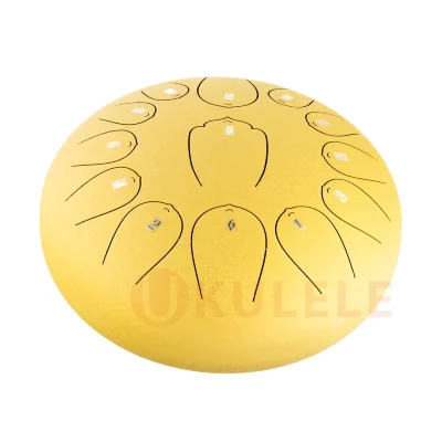 Глюкофон Hluru Huashu THL13-12 Golden 12" (30см) 13 нот Tongue Drum Carbon Steel