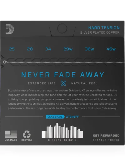 Струни D'Addario XTC46FF XT Dynacore Classical Hard Tension