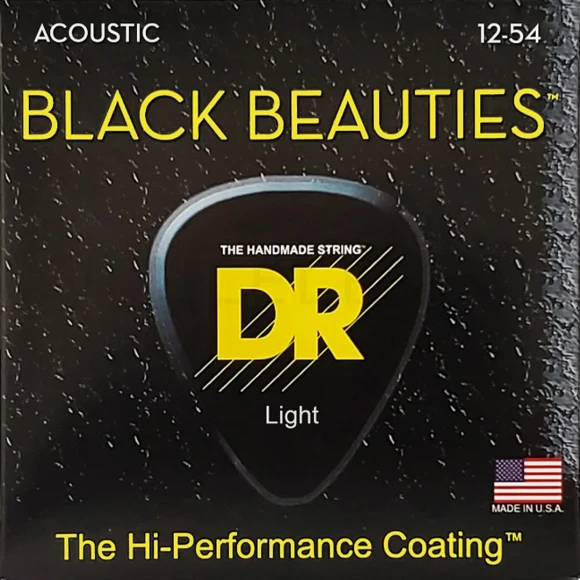 Струни DR BKA-12 Black Beauties Acoustic Light 12-54