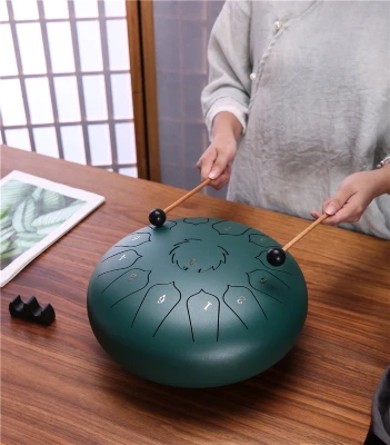 Глюкофон Fzone STD10I13N Green Steel Tongue Drum