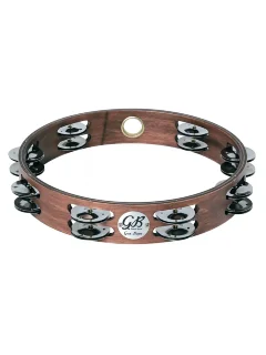 Gon Bops PTAMW2 Wood Tambourine Double Row Jingles