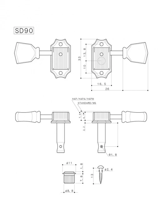 Кілки Кілки Gotoh SD90-SL MG N